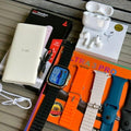 *7 in 1 Smartwatch Combo Set with 7 Interchangeable Straps,*  🔥10,000 mah boat powebank 🔥tws airpod 🔥