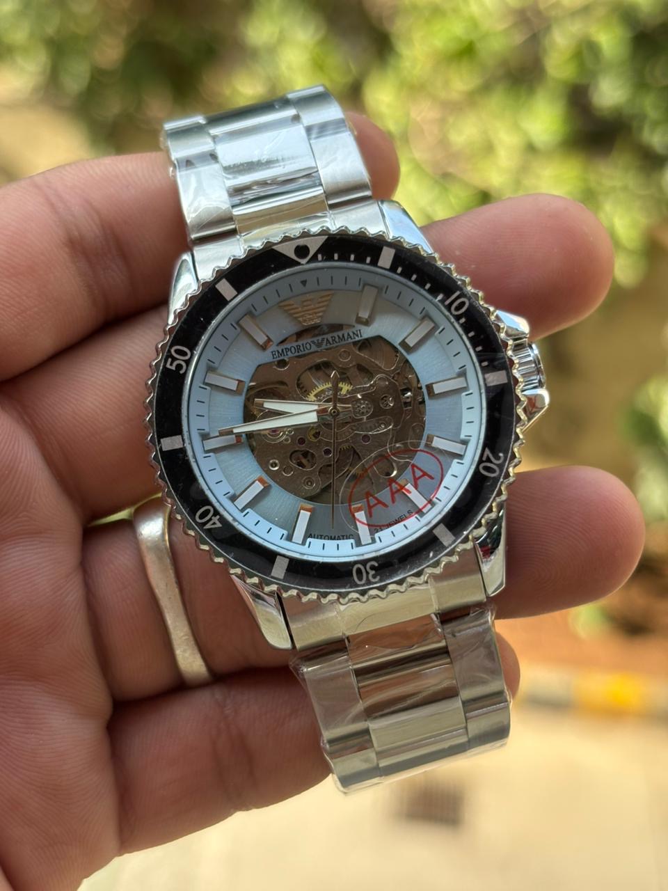 ARMANI MENS AUTOMATIC OPEN HEART