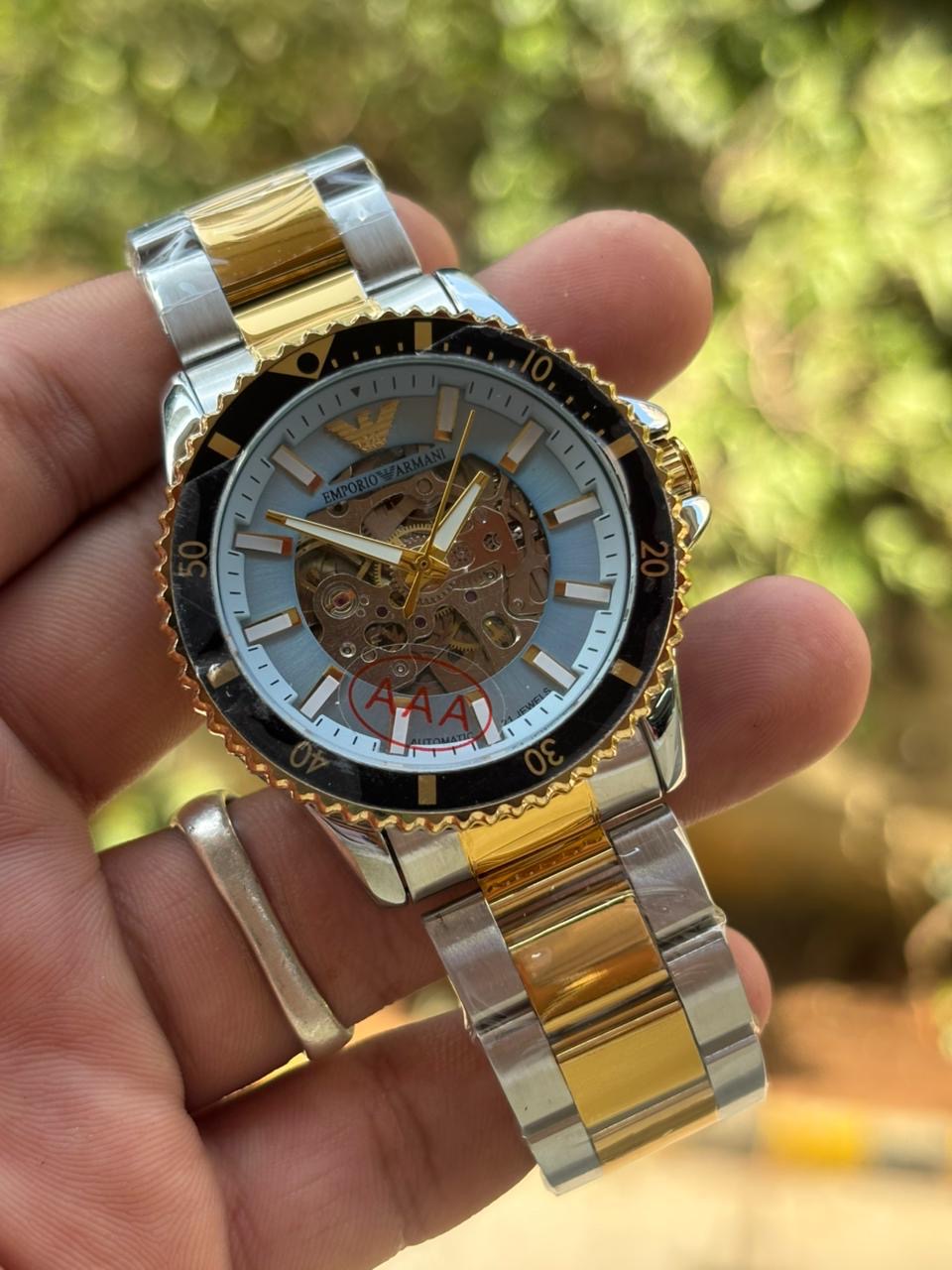 ARMANI MENS AUTOMATIC OPEN HEART