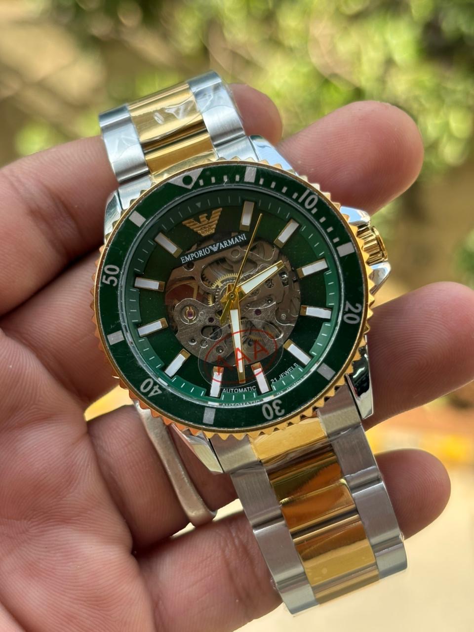 ARMANI MENS AUTOMATIC OPEN HEART