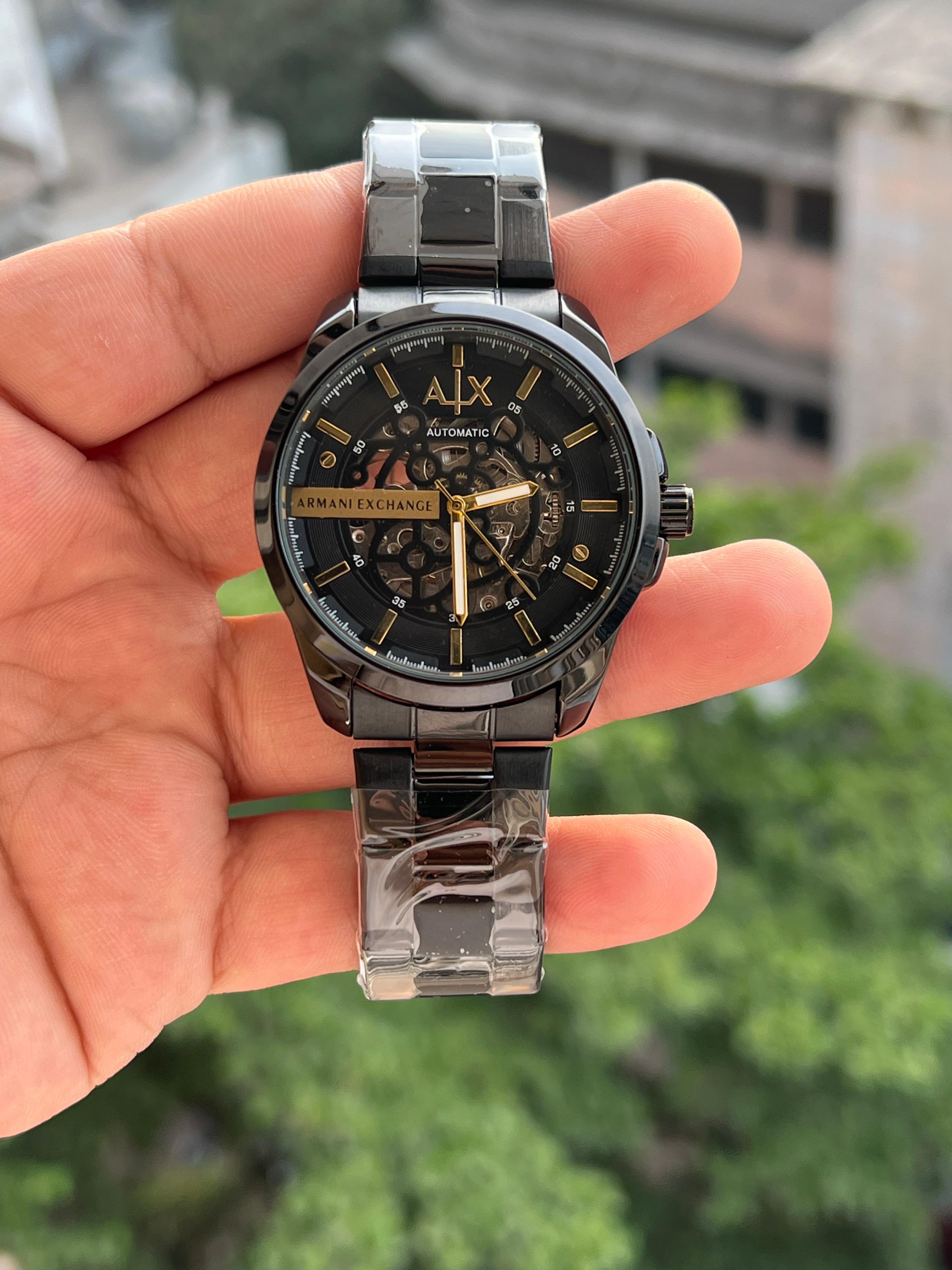 ARMANI BLACK GOLD AUTOMATIC ⚙️ FULL AUTOMATIC SKELETON MODEL