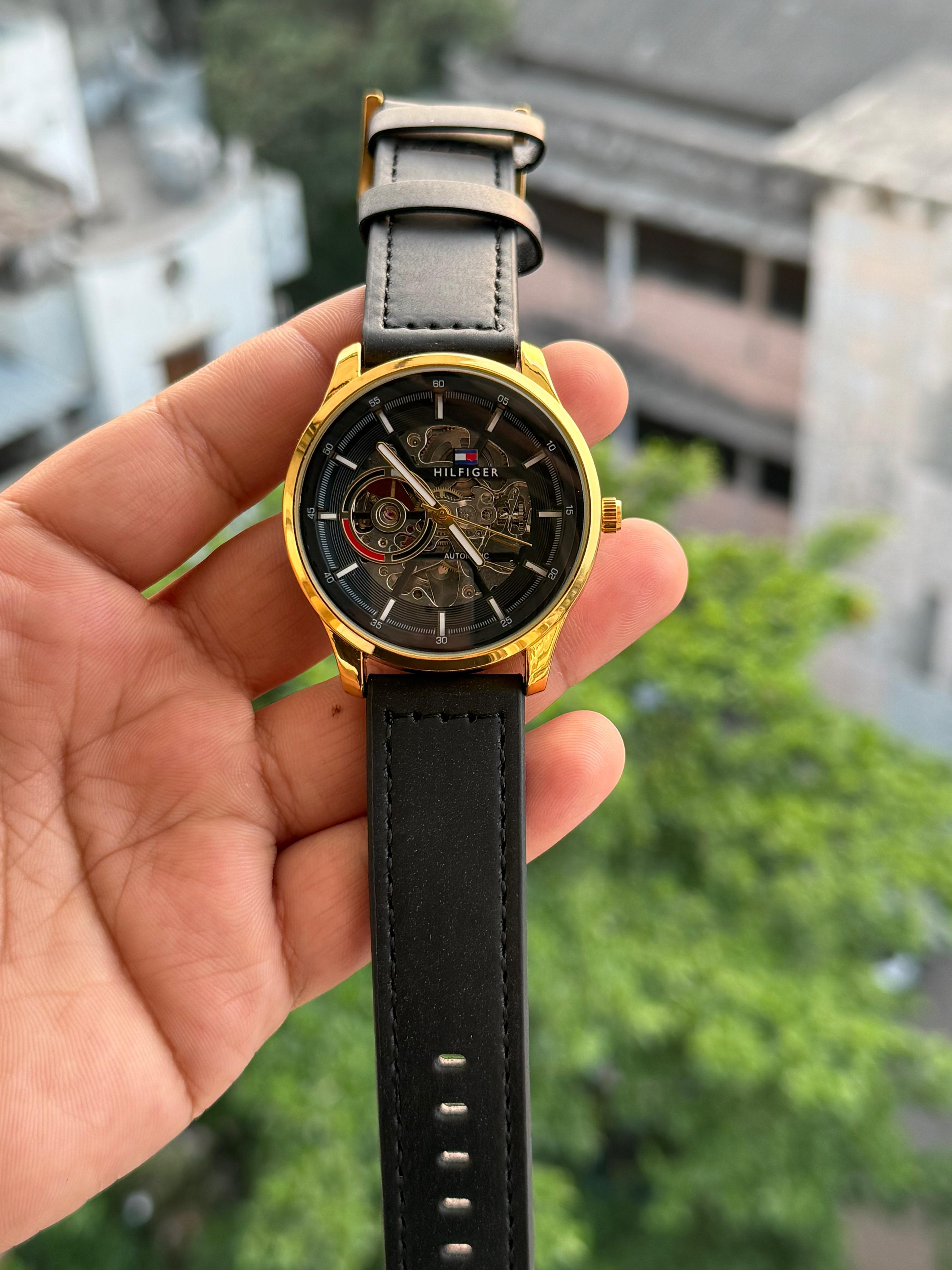 TOMMY HILFIGER AUTOMATIC ⚙️ PREMIUM LEATHER BELT EDITION