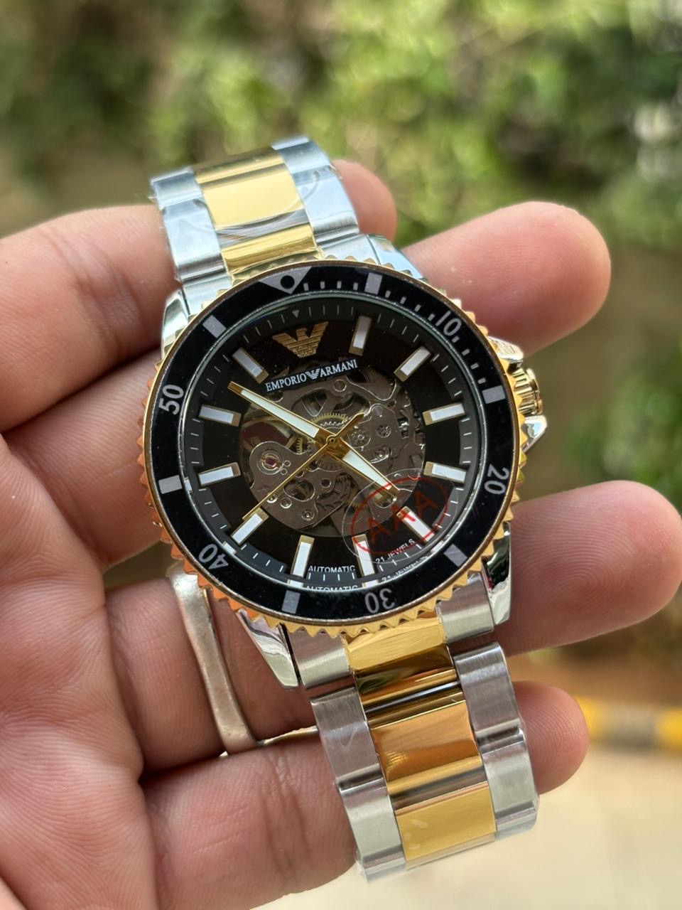 ARMANI MENS AUTOMATIC OPEN HEART