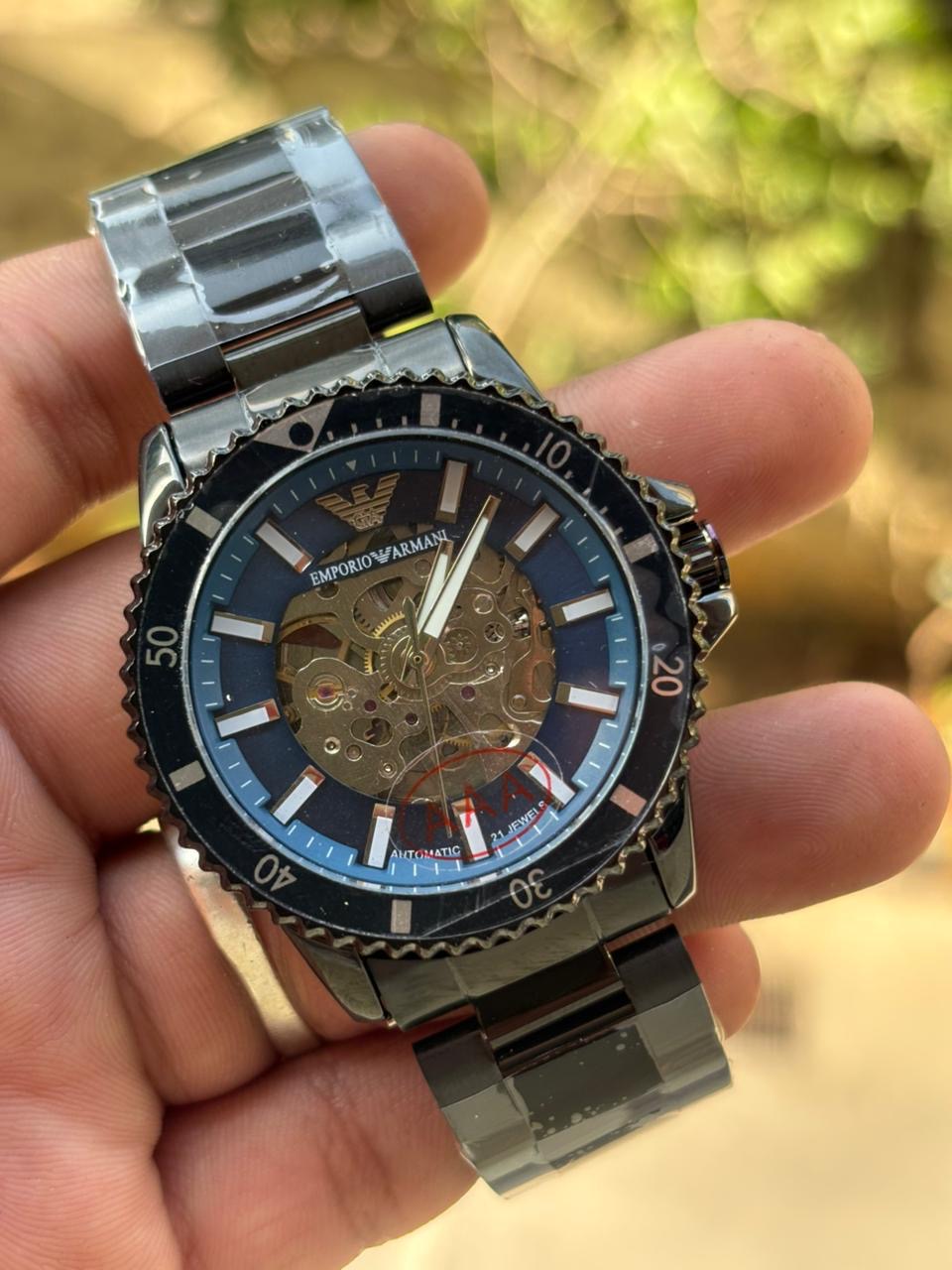ARMANI MENS AUTOMATIC OPEN HEART